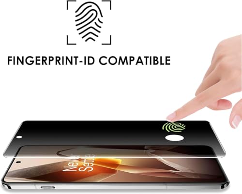Image of Privacy UV Tempered Glass Screen Protector for OnePlus 11R (6.74 Inch) - Anti-Spy, 9H Hardness, Scratch-Resistant, 100% Fingerprint Working, Easy Installation (Pack of 1)