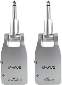 KINGSTER M-VAVE Sistema de guitarra sem fio – Transmissor-receptor de guitarra avançado com tecnologia sem fio 2.4G para aprimorar sua performance musical cabos Distância transmissão sem fio 30 metros
