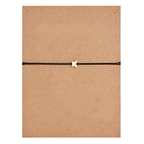 Bonita pulsera de mariposa con tarjeta de papel, hecha a mano, de aleación, ajustable, para mujeres y hombres, procesamiento atractivo