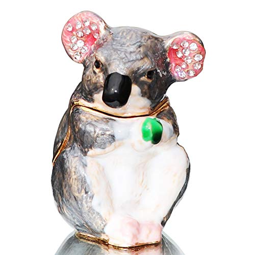 Waltz&FWaltz&F Trinket Box Hinged Hand-Painted Koala Figurine Collectible Ring Holder with Gift Box