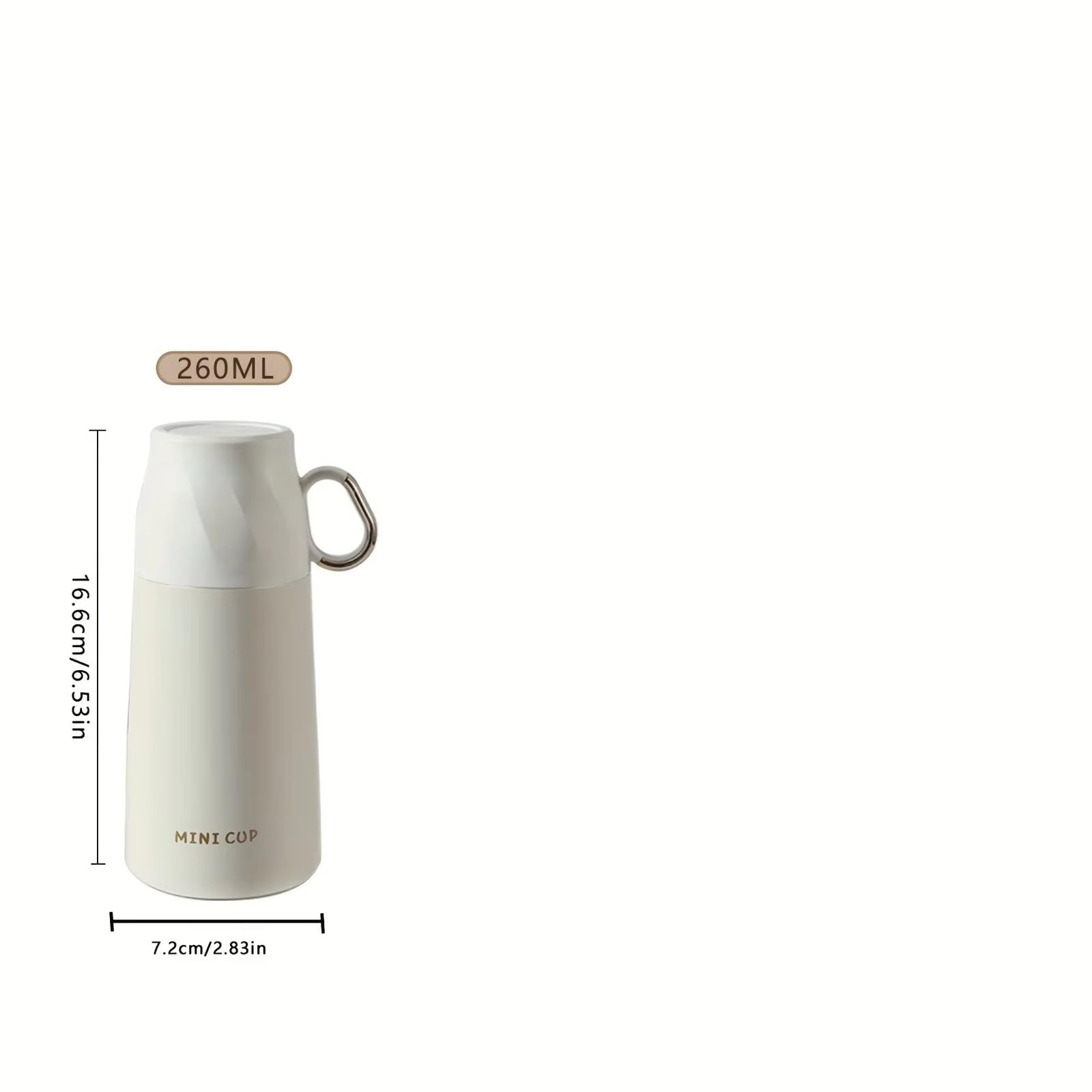 Botella de agua de acero inoxidable aislada al vacío de 500 ml, mantiene las bebidas calientes o frías durante 12 horas, termo a prueba de fugas para oficina, gimnasio y viajes con taza