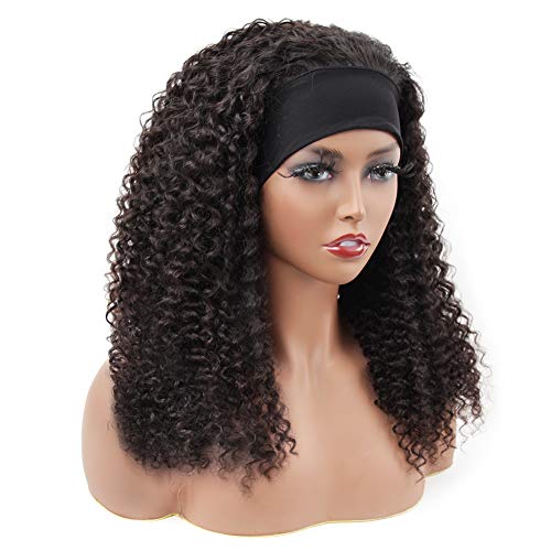 Image of ISEE Headband Wig Glueless Kinky Curly Human Hair Wigs for Women 24 Inch