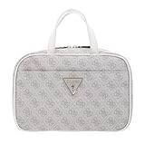 GUESS a créé un fidèle compagnon pour chaque voyage avec cette trousse de toilette. À l'intérieur, vos articles d'hygiène sont organisés et bien rangés. La trousse de toilette peut être suspendue au crochet et est donc particulièrement peu encombrante. Ne manquez pas cela. Dimensions : 29 x 20 x 7 cm