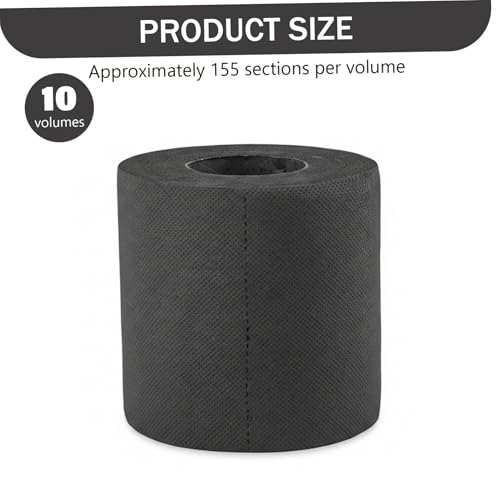 Papel higiénico negro de pulpa de madera virgen, pack de 10 rollos para hogar y comercio 6