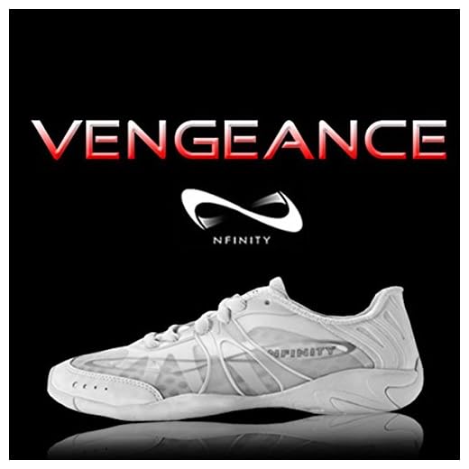 Nfinity Vengeance Cheer Shoe - Women & Youth Competition Cheerleading Gear, White, 8.5