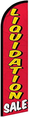 Liquidation Sale - Windless Swooper Flag Feather Banner Sign 2.5x11.5 ft Tall (Flag Only) rf