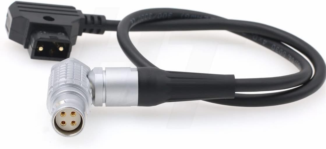 Power Cable for RED Ranger/V-Raptor XL Camera, V-Mount Battery D-tap to Right Angle 4 Pin, 50cm