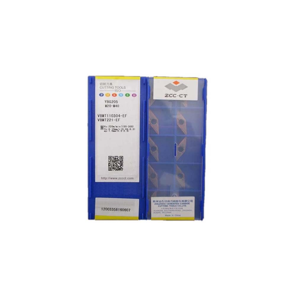 ZCC CT Plaquettes de tournage 100 % originales VBMT VBMT11 VBMT1103 VBMT110304 EF VBMT110304-EF YBG205