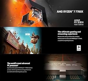 INLAND AMD Ryzen 7 7700X CPU Processor with GIGABYTE B650 Gaming X AX V2 Motherboard (AM5, ATX, DDR5, USB 3.2 Gen2x2 Type-C, Wi-Fi 6E), Soly by Micro Center — photo 3 of 6