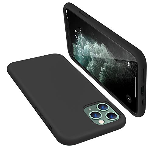 TORRAS Case for iPhone 11 Pro Max Case Silicone, Compatible with MagSafe, Liquid Silicone case with Stand, Built-in Stash Stand, Shockproof 11 Pro Max, Anti-Scratch Microfiber Lining, Black