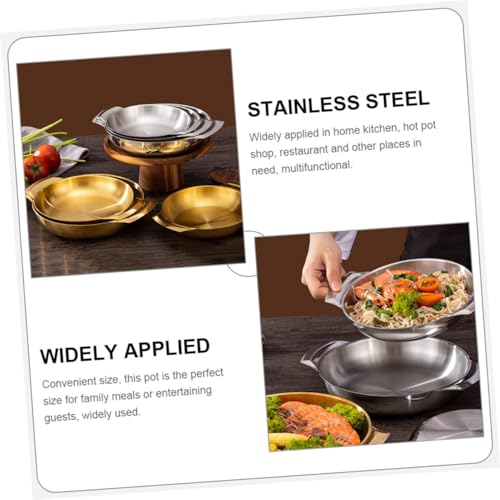 Wok de acero inoxidable con mango para cocina miniatura 2