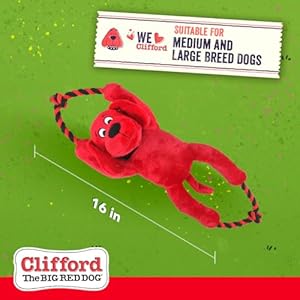 Clifford-Busy-Body-Rope-16-Tug-of-War-Dog-Toy-Durable-Cozy-Plush-Dog-Toy-Stuffed-Animals-Play-Toy-with-Ropes-for-Games-of-Tug-Mental-Stimulation-Interactive-Bonding-Comfort - Cucciolini Doodles Clifford-Busy-Body-Rope-16-Tug-of-War-Dog-Toy-Durable-Cozy-Plush-Dog-Toy-Stuffed-Animals-Play-Toy-with-Ropes-for-Games-of-Tug-Mental-Stimulation-Interactive-Bonding-Comfort