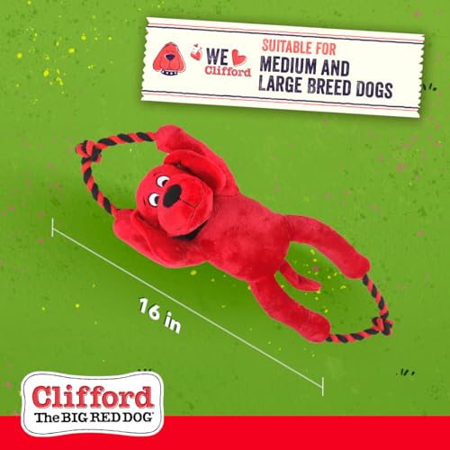 Clifford-Busy-Body-Rope-16-Tug-of-War-Dog-Toy-Durable-Cozy-Plush-Dog-Toy-Stuffed-Animals-Play-Toy-with-Ropes-for-Games-of-Tug-Mental-Stimulation-Interactive-Bonding-Comfort - Cucciolini Doodles Clifford-Busy-Body-Rope-16-Tug-of-War-Dog-Toy-Durable-Cozy-Plush-Dog-Toy-Stuffed-Animals-Play-Toy-with-Ropes-for-Games-of-Tug-Mental-Stimulation-Interactive-Bonding-Comfort