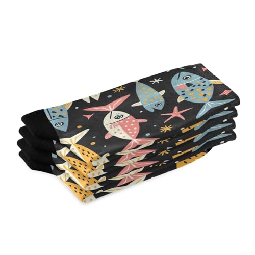 Cartoon Sardines Women's Men's Crew Socks, Soft Breathable Athletic Socks for Running Cycling Sports, 1 Pairs2