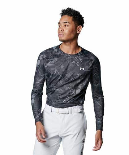 [A_[A[}[] UA Iso-Chill Fitted LS NV Black / / Halo Gray MD