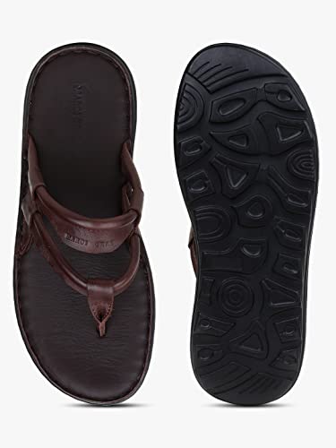 Image of MARDI GRAS Cove (6402 Brown and 6403 D.Brown) | Men's Genuine Leather Loop Thong Sandal With Comfort Sole