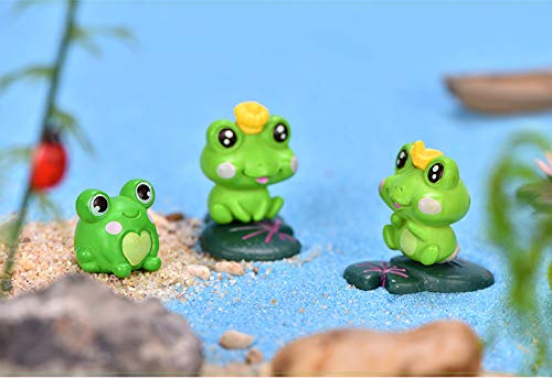 24 Pcs Resin Mini Frogs Cute Frog Miniature Figurines Animals Model Fairy Garden Miniature Moss Landscape Diy Terrarium Crafts Ornament Accessories For Home Décor (24 Pcs) #TOP6