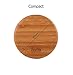WoodPuck: Bamboo Edition Qi Wireless Charging Pad compatible with Samsung Galaxy S8,...