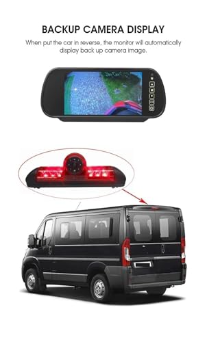 Caméra de recul HD 3ème feu stop avec moniteur et support