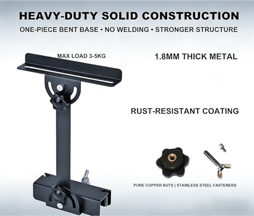 Image of Metal Aquarium Light Riser Clamp, 2Pcs | Full Metal, Fits Rim Up to 0.9 inch, Max 4.9 inch Wide Light, 0-6.5 inch Adjustable Height
