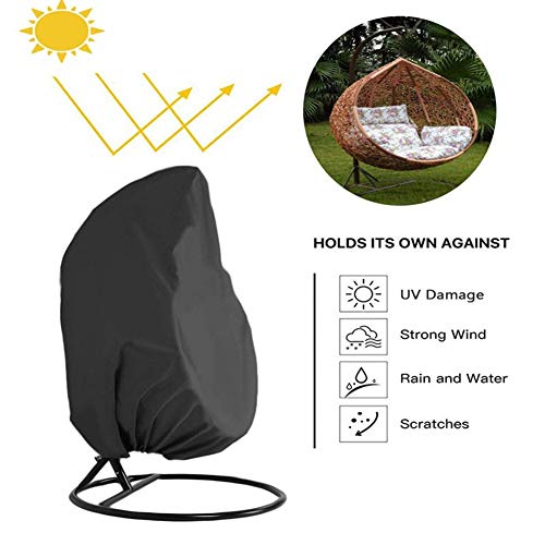 Barbecue Covers Outdoor garden swing cover garden waterproof dust cover hanging chair egg shell cover custom dust cover for furniture YUXO (Size : 190 * 115CM)