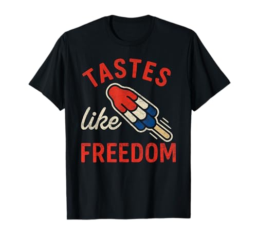 Vintage 4 de julio América sabe a Freedom Popsicle USA Camiseta