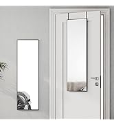 EMKE Full Body Mirror with Black Metal Frame 120 x 37 cm, Standing Mirror Full Body Mirror Support
