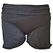 HOLYSNOW Women Swim Brief Board Bottoms Plus Size Sun Pretection Beach Shorts, Black, L(US 12-14)
