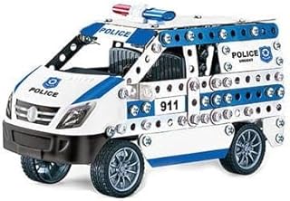 Boys Metal Fittings Toy Police Car Blue Color 314 Pieces