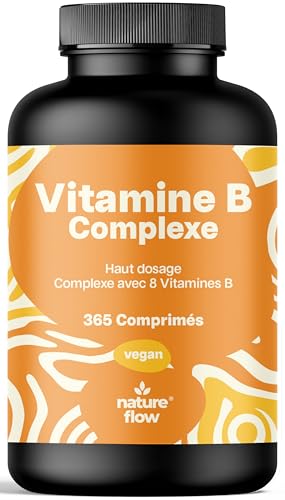 Vitamine B complex – 365 comprimés – Avec les 8 vitamines essentielles du groupe B (B1, B2, B3, B5, B6, B7, B9, B12) avec choline & inositol – Vegan – Fabriqué en Allemagne - Complexe Vitamine B
