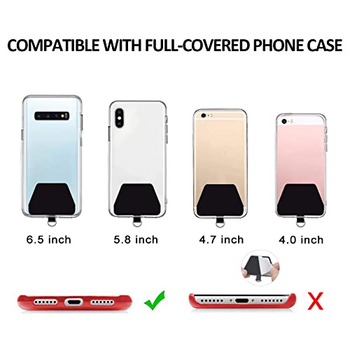 Cocases 2 Pack Phone Tether Tab, Phone Strap Replacement Part For Smartphone Safety, Phone Lanyard Connector (Black) #TOP4