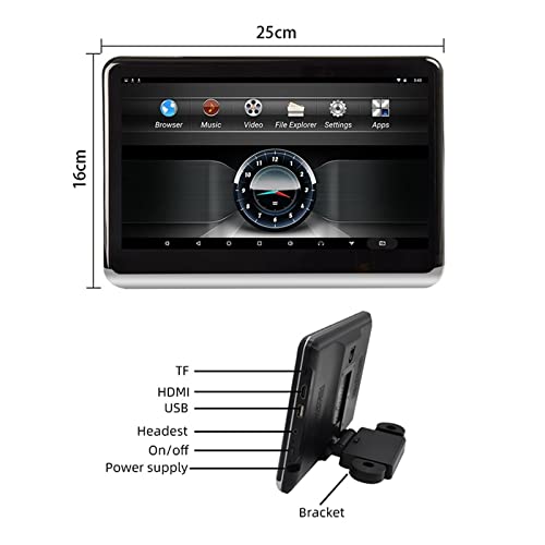 Monitor para reposacabezas de coche de 10,1 pulgadas con vídeo 1080P (Pack de 2) 7