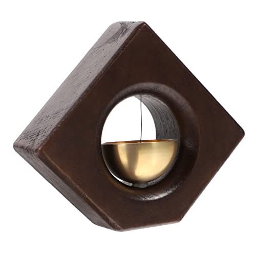 UPKOCH Brass Decor Vintage Decor Windchimes Outdoors Wall Mounted Dinner Bell Antique Wall Bell Wood Door Chime Hanging Bell Wooden Door Pure Brass Shopkeepers Bell Entry Alert Chime Wood
