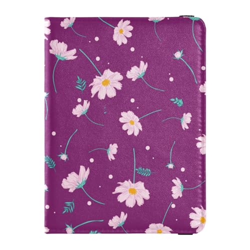 Custodia per passaporto per donne e uomini per da viaggio con blocco RFID motivo floreale Blu navy Taglia unica Casual