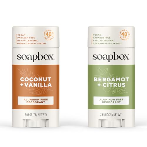 Soapbox Aluminum Free Deodorant Variety Pack, 2 Pack, 2.65 oz