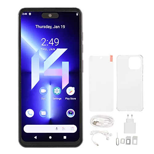 4G Smartphone 6,7" med 16 MP & Fodral - Svart Mobiltelefon