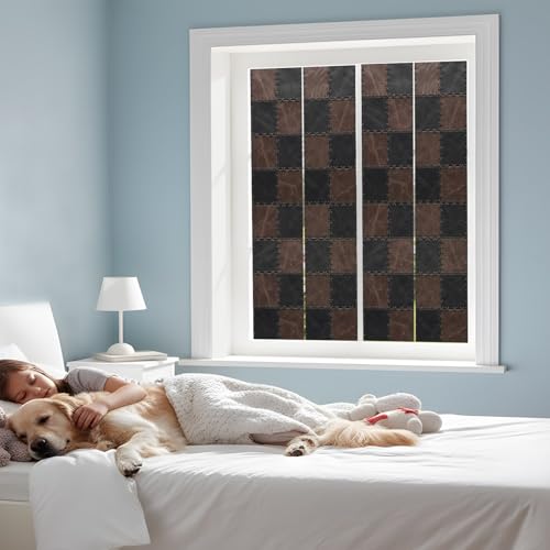 Vinilo decorativo para ventana marrón y negro 17.7x39.3" miniatura 3