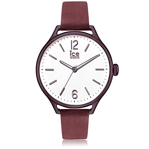 Ice-Watch - ICE time Red Purple - Montre rouge pour femme avec bracelet en cuir - 013062 (Medium)