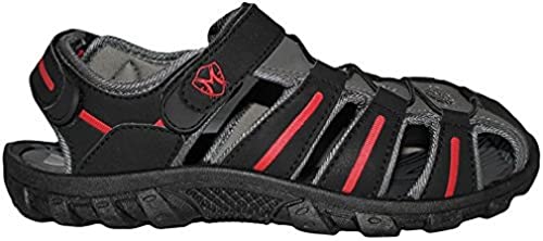 Easy USA Men's Waterproof Sport Sandals (12, Black/Grey)2
