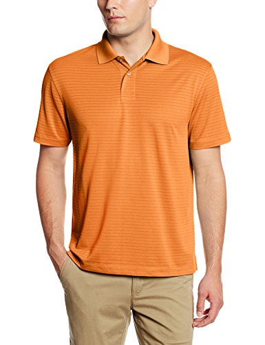Haggar Men's Short Sleeve Cool 18 Horizontal Shadow Stripe Polo
