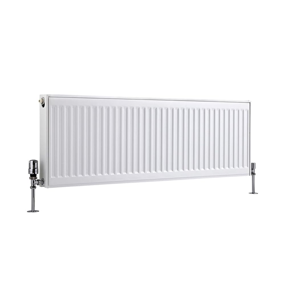 Milano White Compact Type 22 Horizontal Double Panel Convector Radiator - 400Mm X 1400Mm