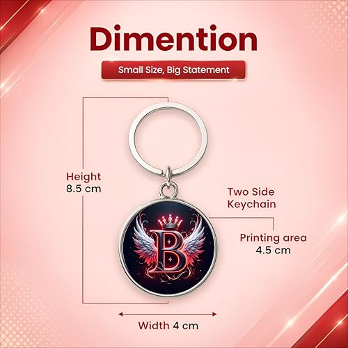 Image of magical gifts MG | Premium Alphabet & Initial Metal Keychain for Bags & Keys | Double-Sided | Personalized Initial Charm Keyring | Heavy-Duty Metal | Perfect for Gifting & Daily Use