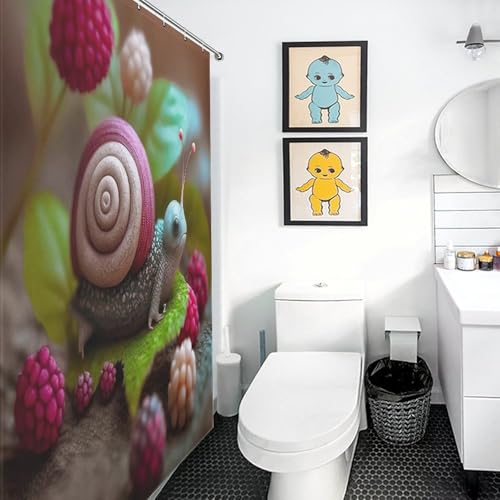 Rideau de douche imperméable et lavable avec 12 crochets