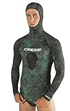 Cressi Hooded Rashguard, Green Hunter, X-Large