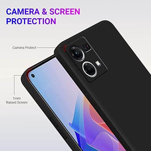 Image of for [ Oppo F21 Pro 4G ] Liquid Silicone Back Case Cover Flexible |Inner Lining| with Camera Protection Back Cover for [ Oppo F21 Pro 4G ] - Black