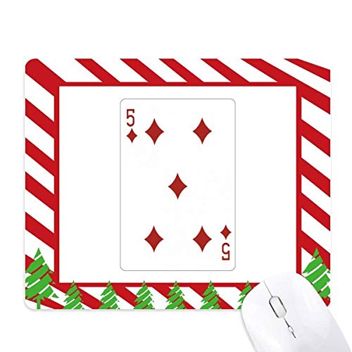 Tapis de souris diamond 5 cartes et canne de noël pour bureau