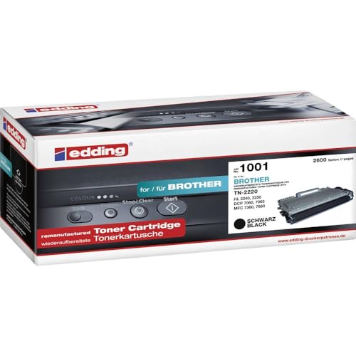 edding Toner ersetzt Brother TN-2210, TN-2220 Kompatibel Schwarz 2600 Seiten EDD-1001 18-1001 edding Toner ersetzt Brother TN-2210, TN-2220 Kompatibel Schwarz 2600 Seiten EDD-1001 18-1001