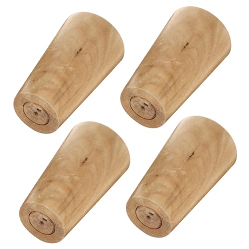 DONFAMDS 4個 木製家具脚 丸型無垢材 丈夫で耐摩耗性 ソファー 替え脚 キャビネット テレビ台 デスク用 高さ可能 家具リメイクに