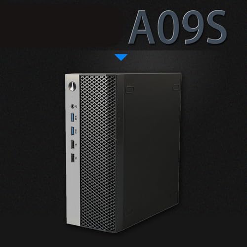 Gabinete de escritorio portátil en torre miniatura, construcción en acero reforzado, optimiza la eficiencia del espacio de trabajo, compatible con placa madre Mini-ITX miniatura 6