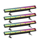 Disco-Lichter 4 Stücke 420 Watt COB LED Retro Lichtleiste 6X60 + 120X0,2 RGB Bühnenbeleuchtung DMX DJ Licht for Hochzeit Im Freien Party KTV Club